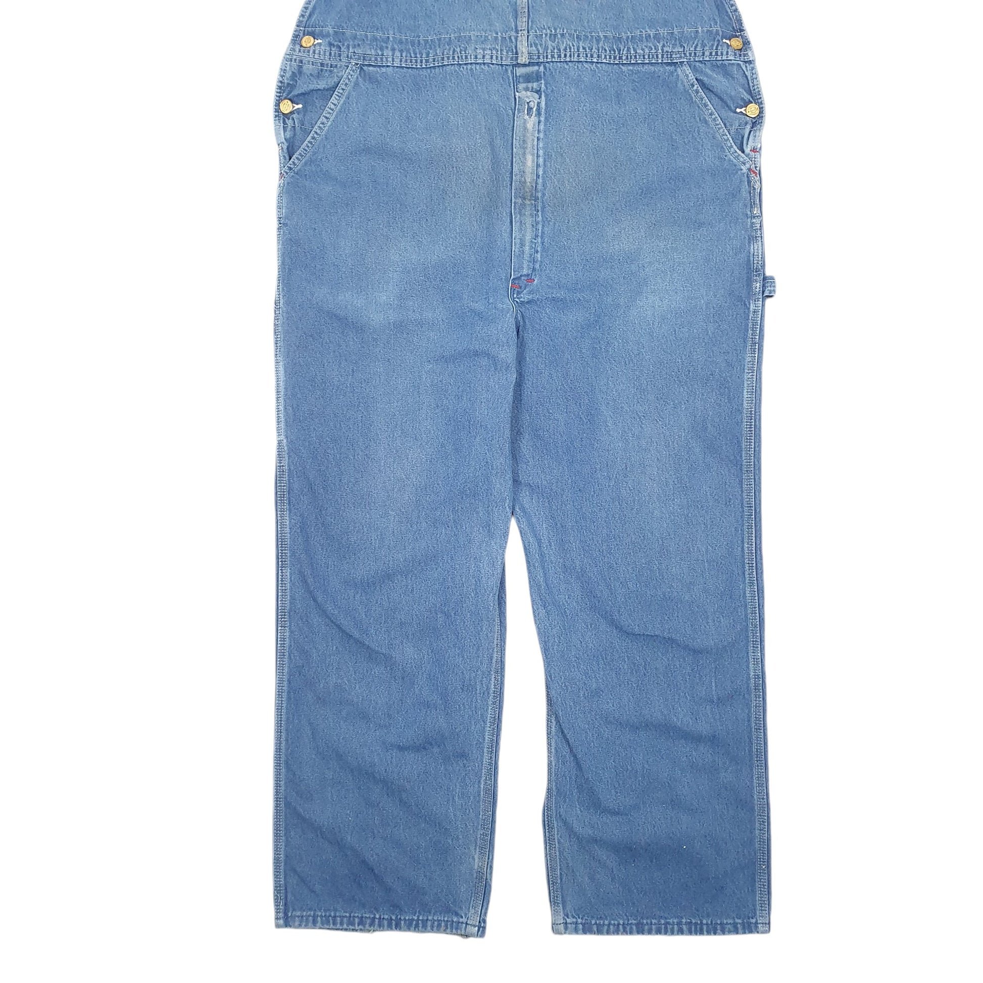 Mens Blue Dickies Denim Overalls Bib Dungaree Trousers