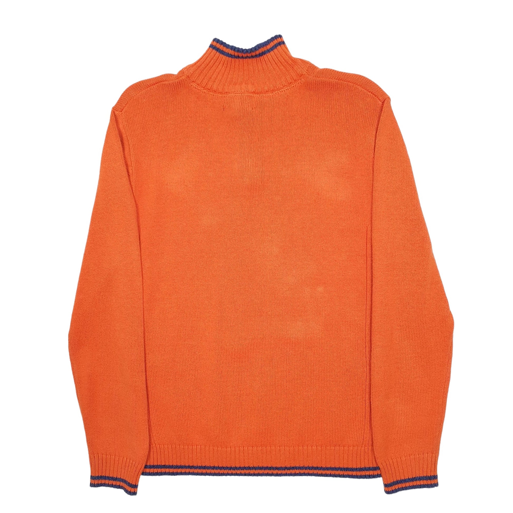 Womens Orange Nautica Knit Quarter Zip Jumper