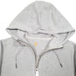 Womens Grey Carhartt Workwear Hoodie Quarter Zip Jumper
