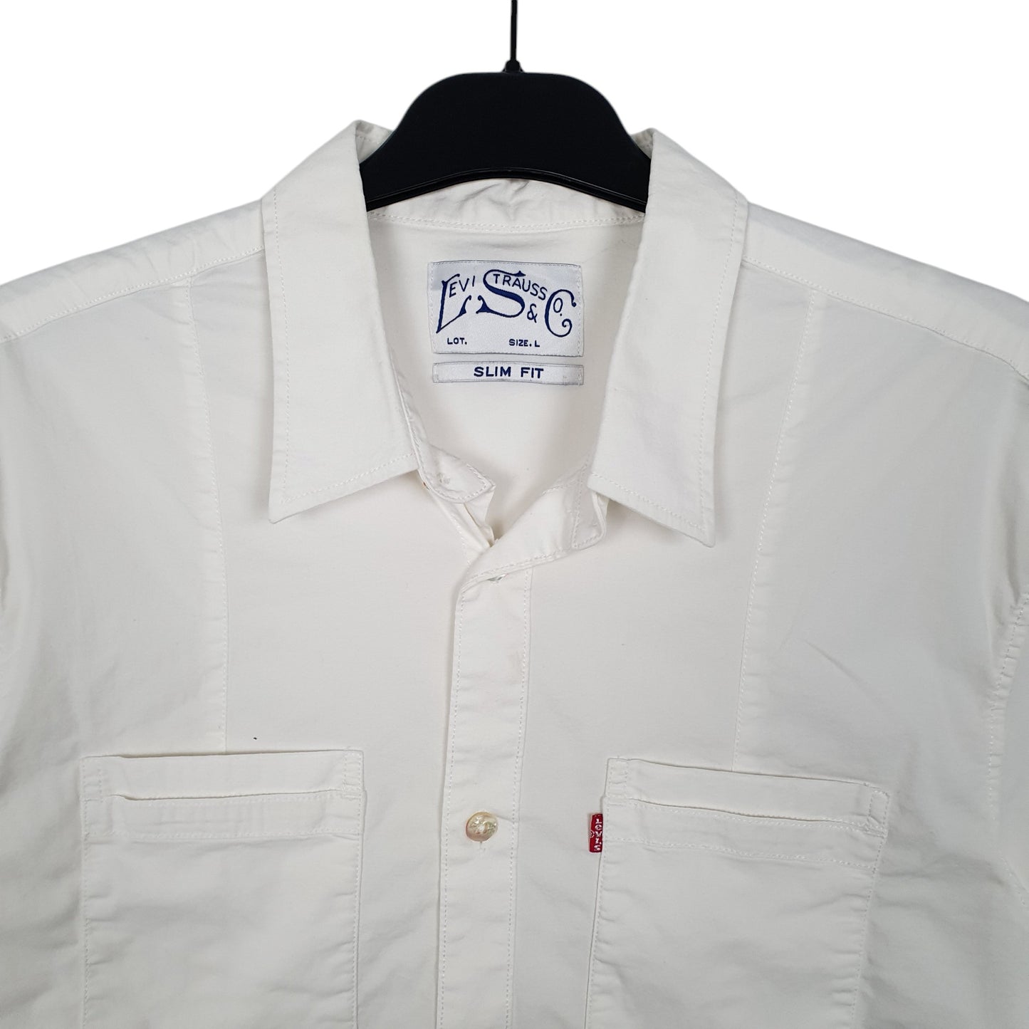 Womens White Levis  Short Sleeve Shirt