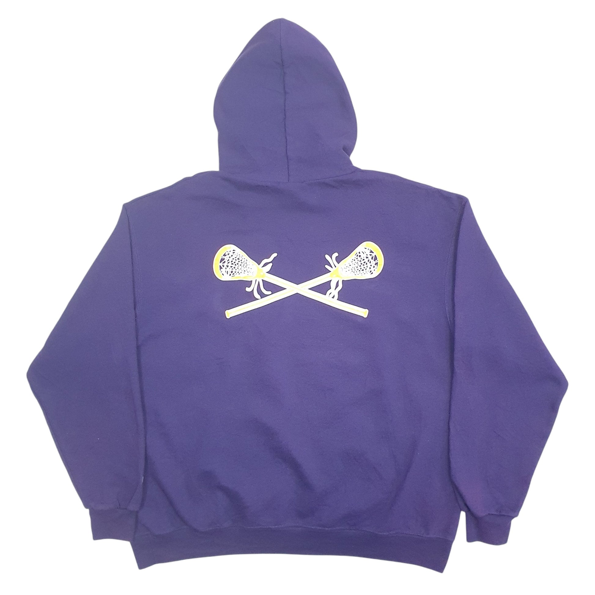Mens Purple Champion Nazareth Lacrosse Spellout Hoodie Jumper