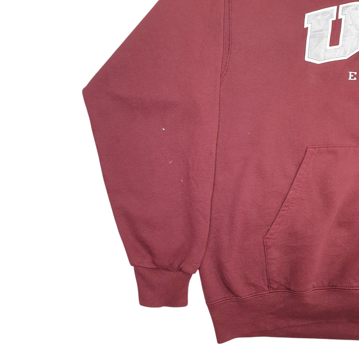 Mens Burgundy Champion USM Spellout Hoodie Jumper