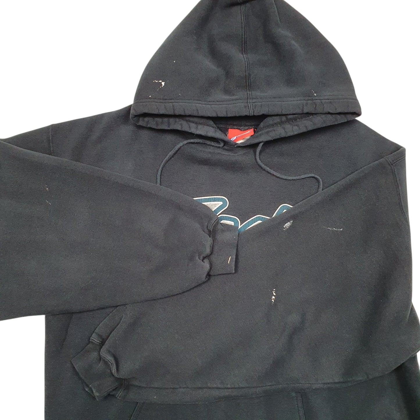 Mens Black Reebok NFL Philadelphia Eagles Football Spellout Hoodie Jumper