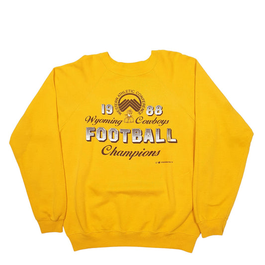 Mens Yellow Hanes  Crewneck Jumper