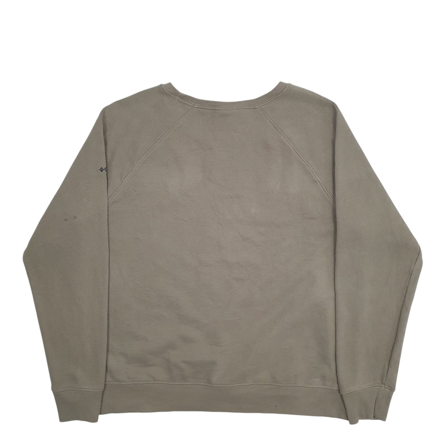 Mens Green Columbia Spellout Floral Crewneck Jumper