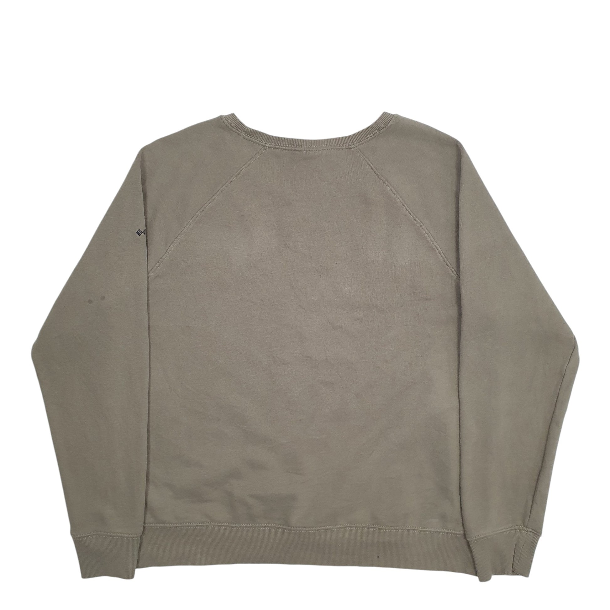 Mens Green Columbia Spellout Floral Crewneck Jumper