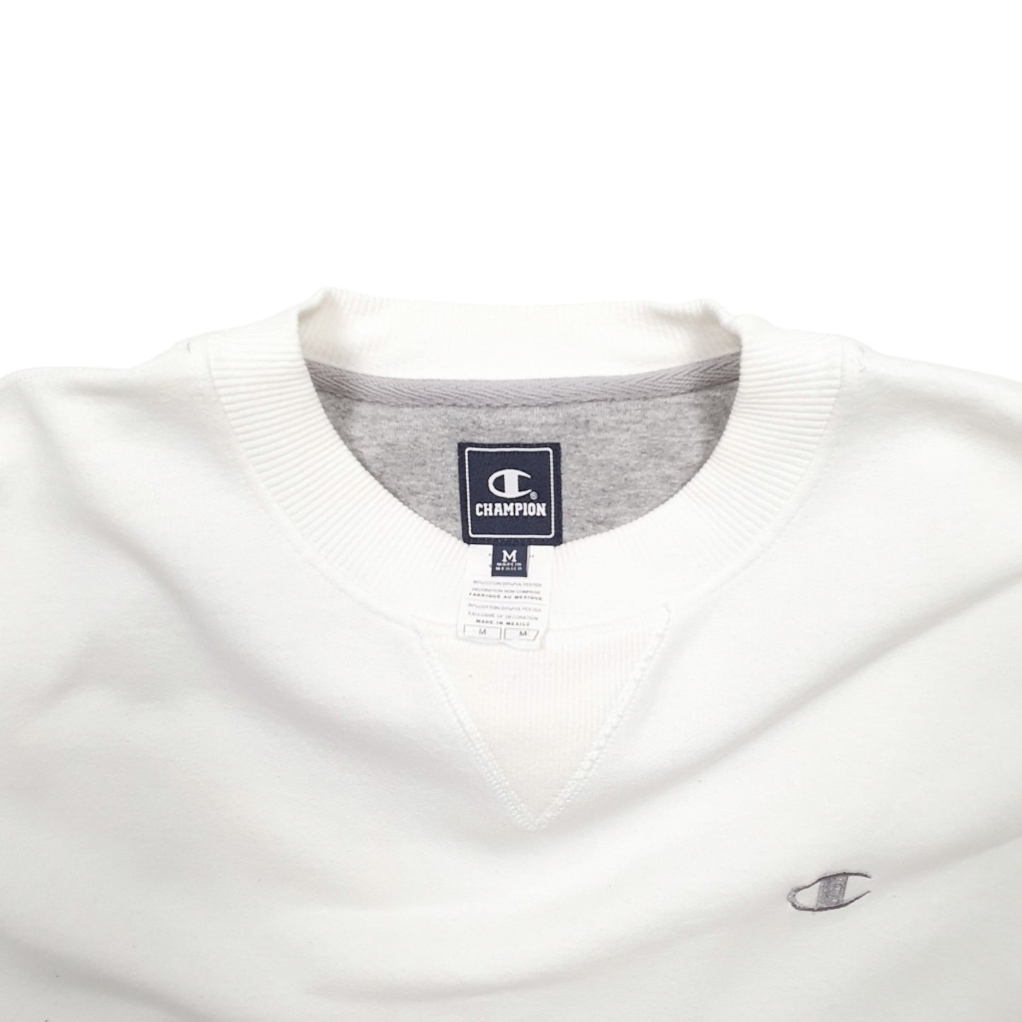 Mens White Champion  Crewneck Jumper