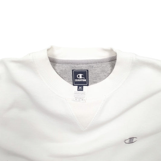 Mens White Champion  Crewneck Jumper
