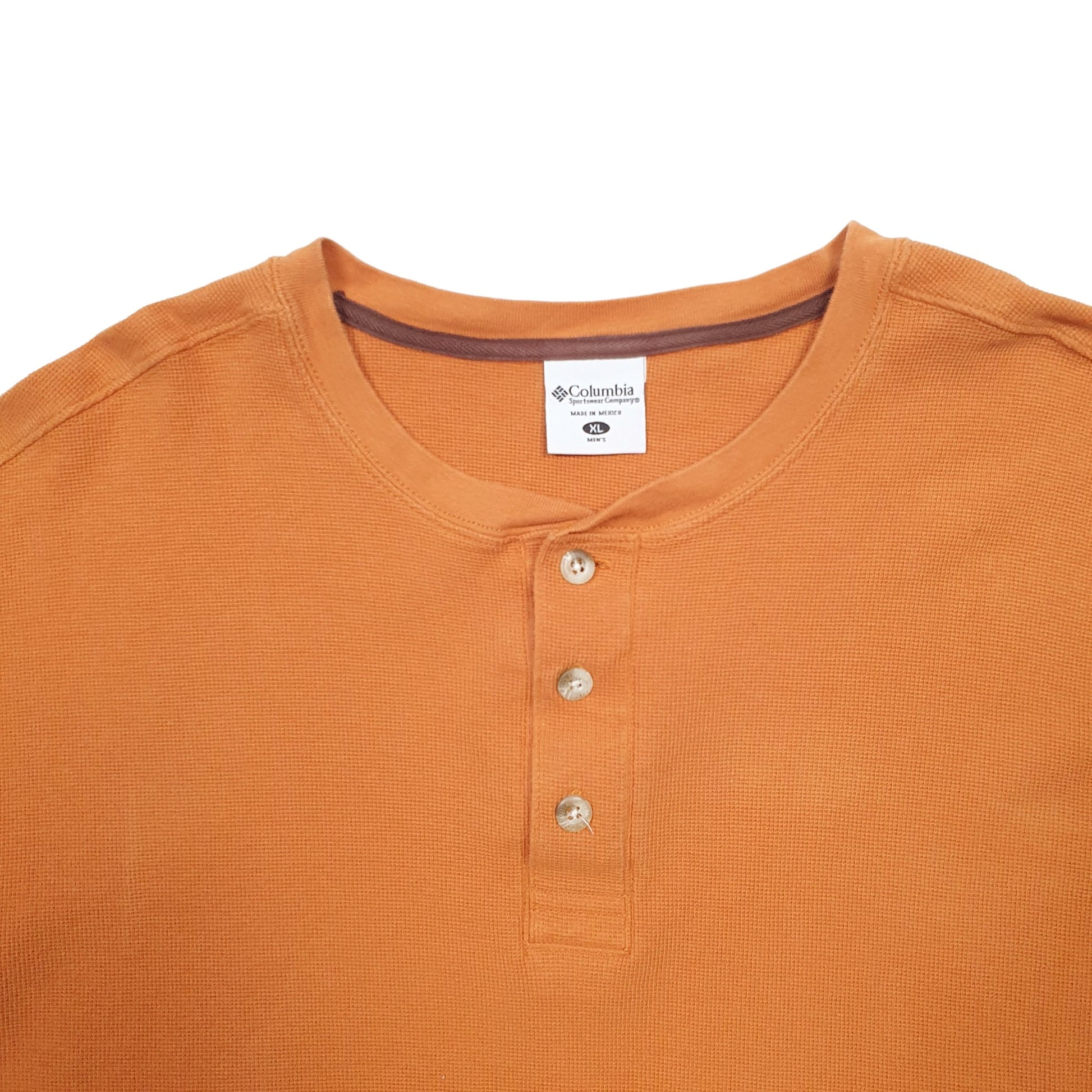 Mens Orange Columbia Sportswear  Long Sleeve T Shirt