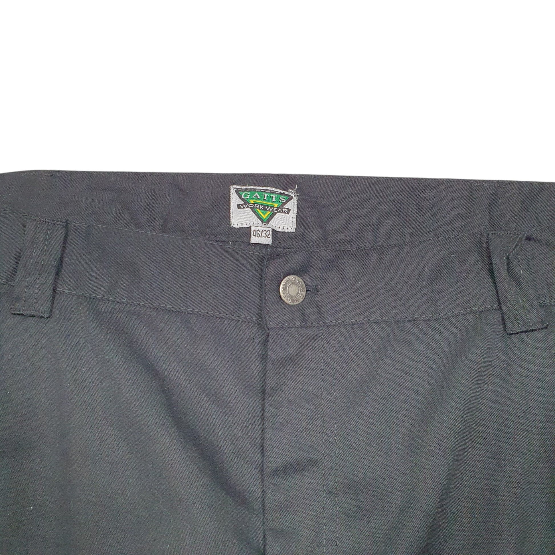 Mens Black Gatts Workwear Combat Utility Cargo Trousers