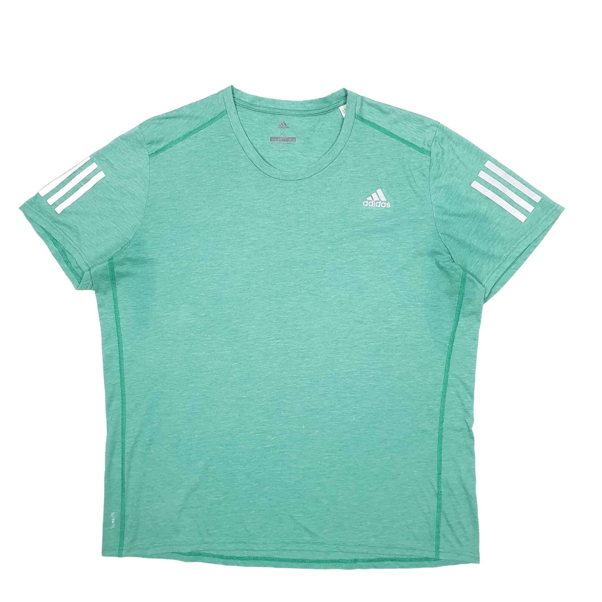 Mens Green Adidas Climalite Short Sleeve T Shirt