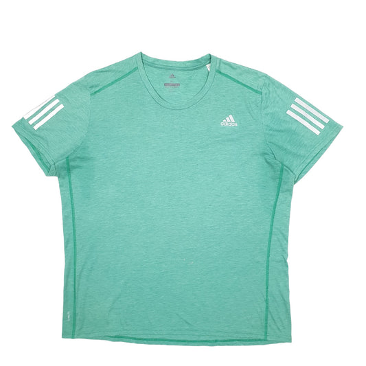 Mens Green Adidas Climalite Short Sleeve T Shirt
