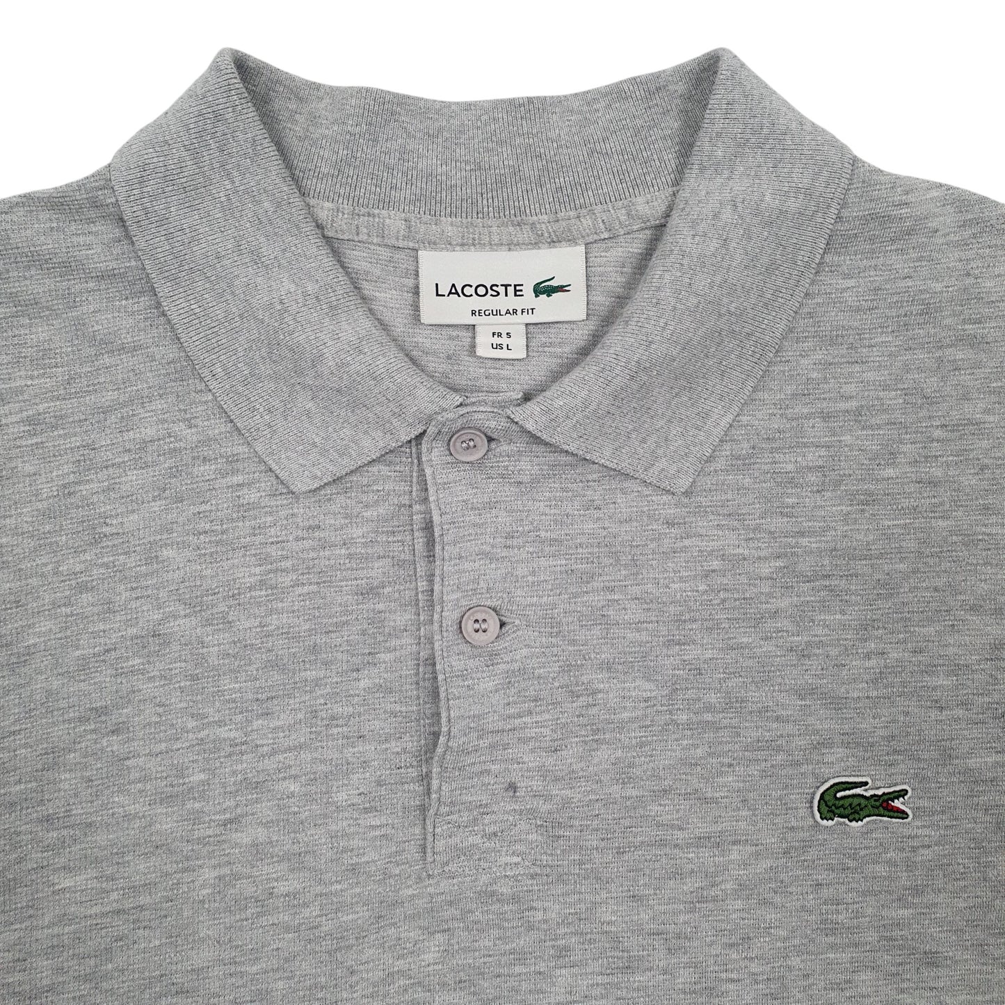 Mens Grey Lacoste  Short Sleeve Polo Shirt