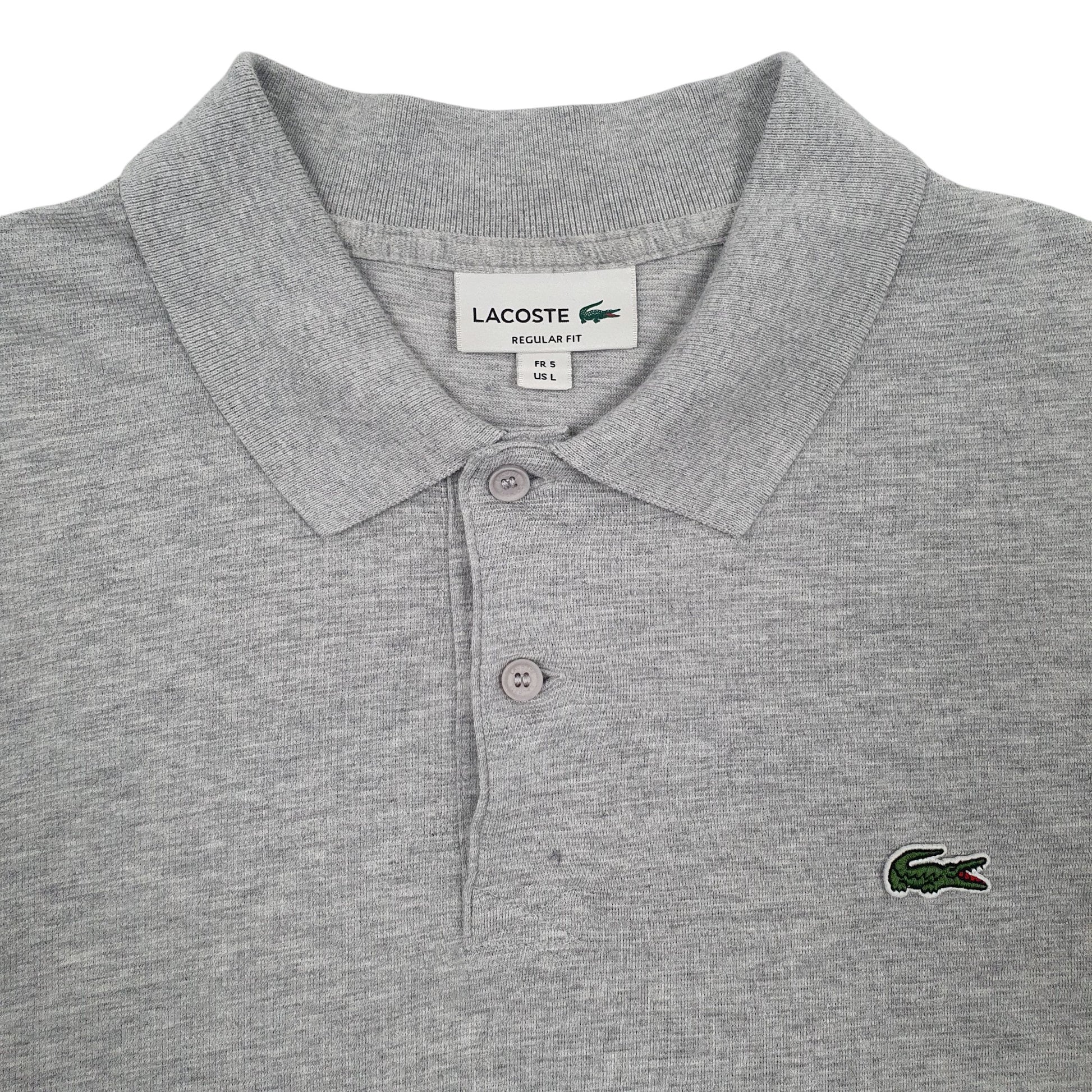Mens Grey Lacoste  Short Sleeve Polo Shirt