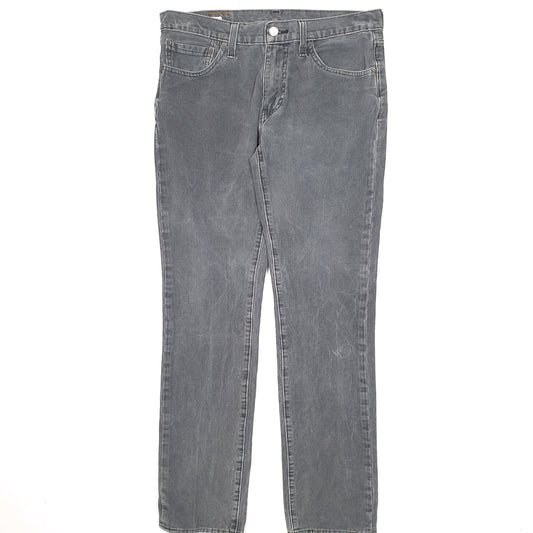 Mens Grey Levis 514 Skinny Corduroy Trousers