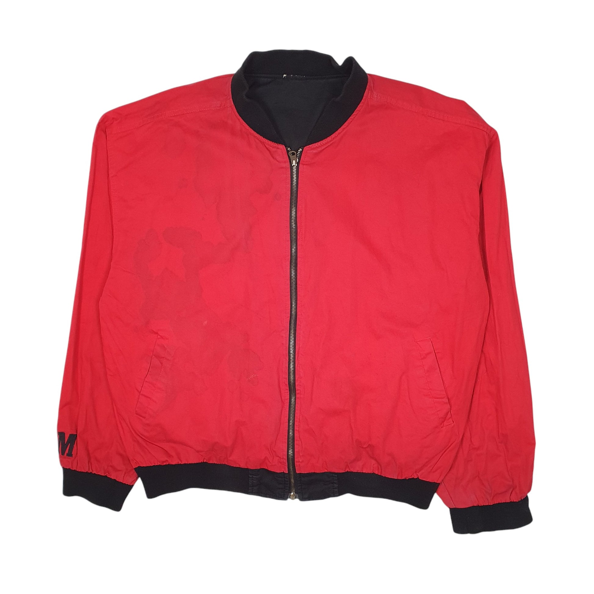 Mens Black Marlboro Vintage 90s Harrington  Coat