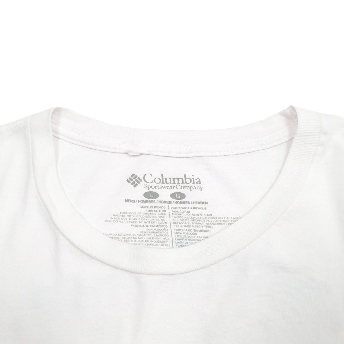 Mens White Columbia Sportswear PFG Fishing Short Sleeve T Shirt