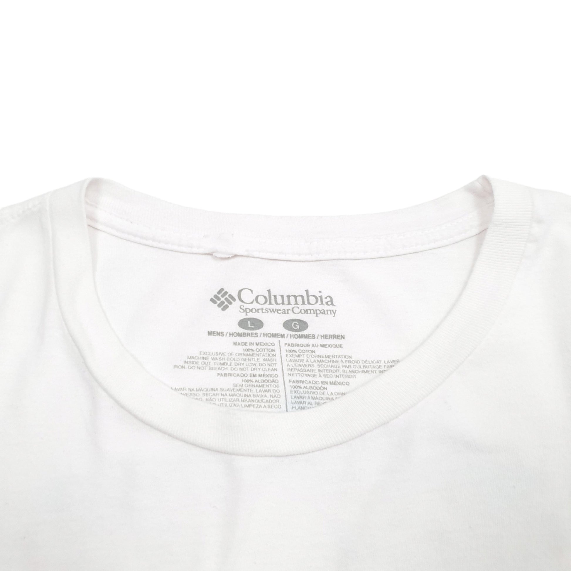 Mens White Columbia Sportswear PFG Fishing Short Sleeve T Shirt