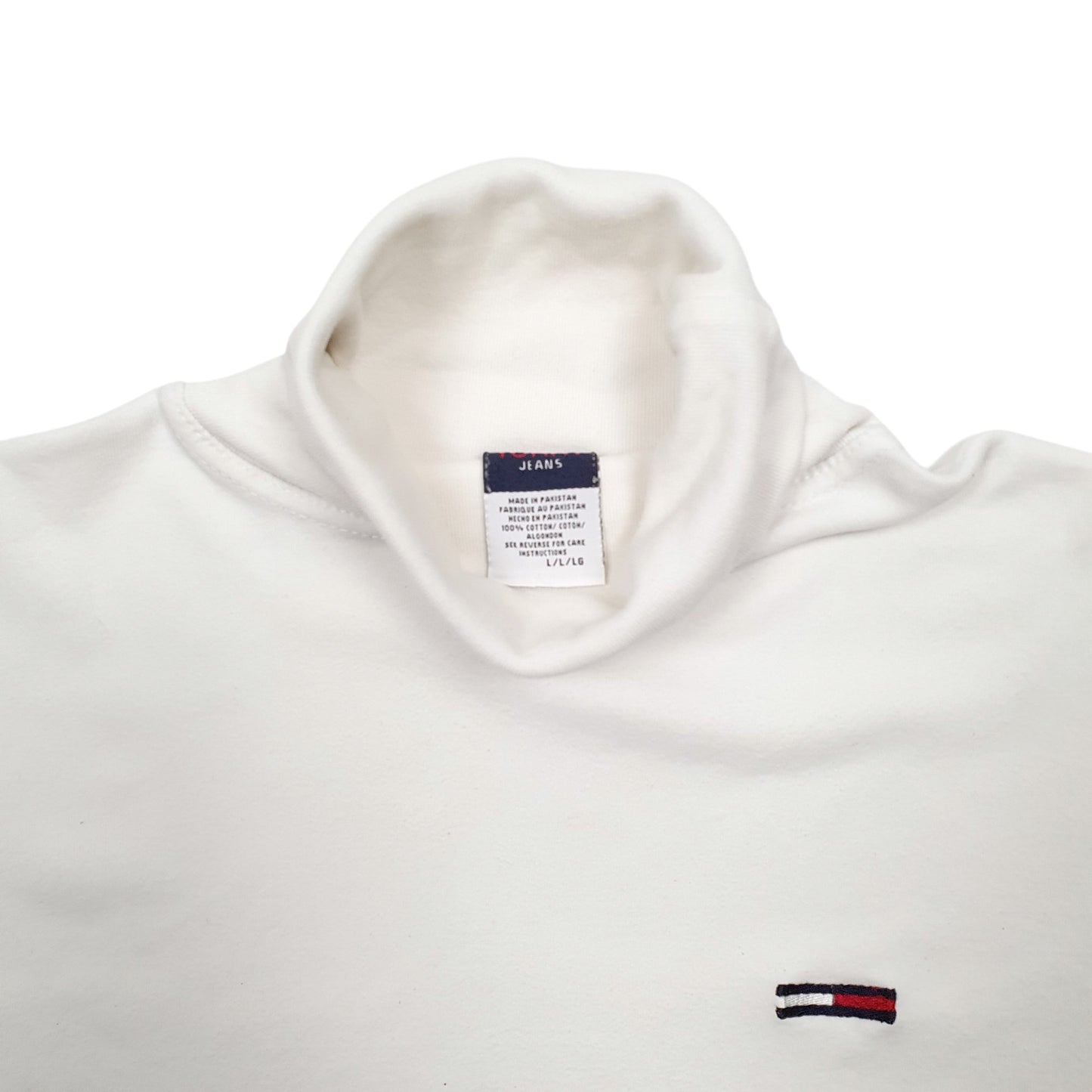 Womens White Tommy Hilfiger  Turtle Neck Jumper