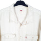 Mens Cream Levis Casual Heavy Overshirt Shacket Relaxed Long Sleeve Shirt
