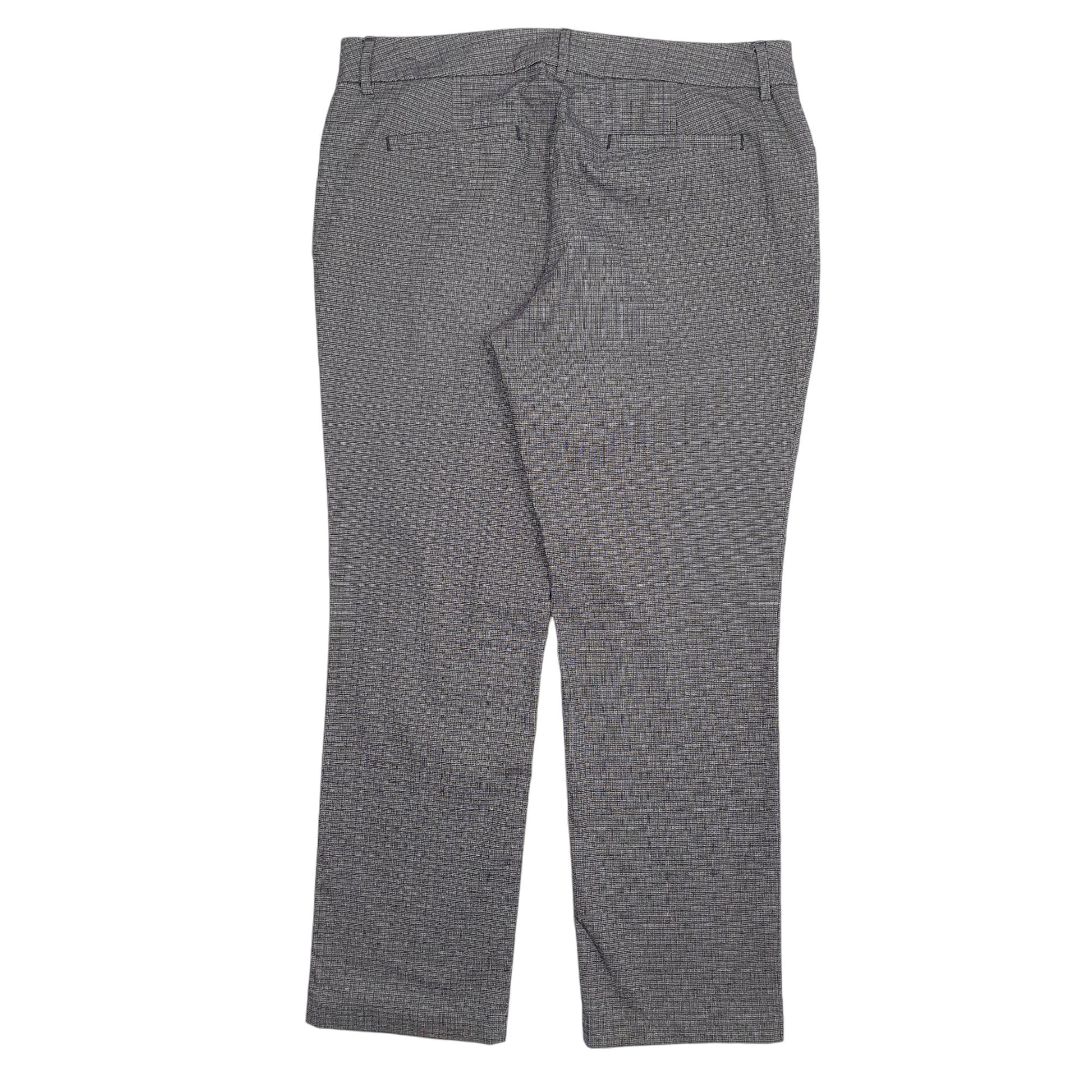 Womens Grey Lee Mid Rise Stretch Fit Chino Trousers