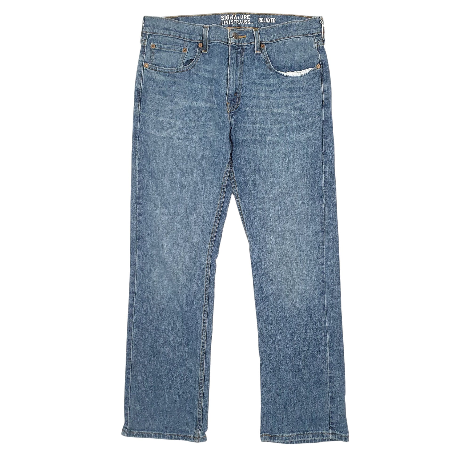 Mens Blue Levis Relaxed Signature JeansW33 L30