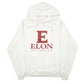 Mens Cream Champion Elon University USA Spellout Hoodie Jumper