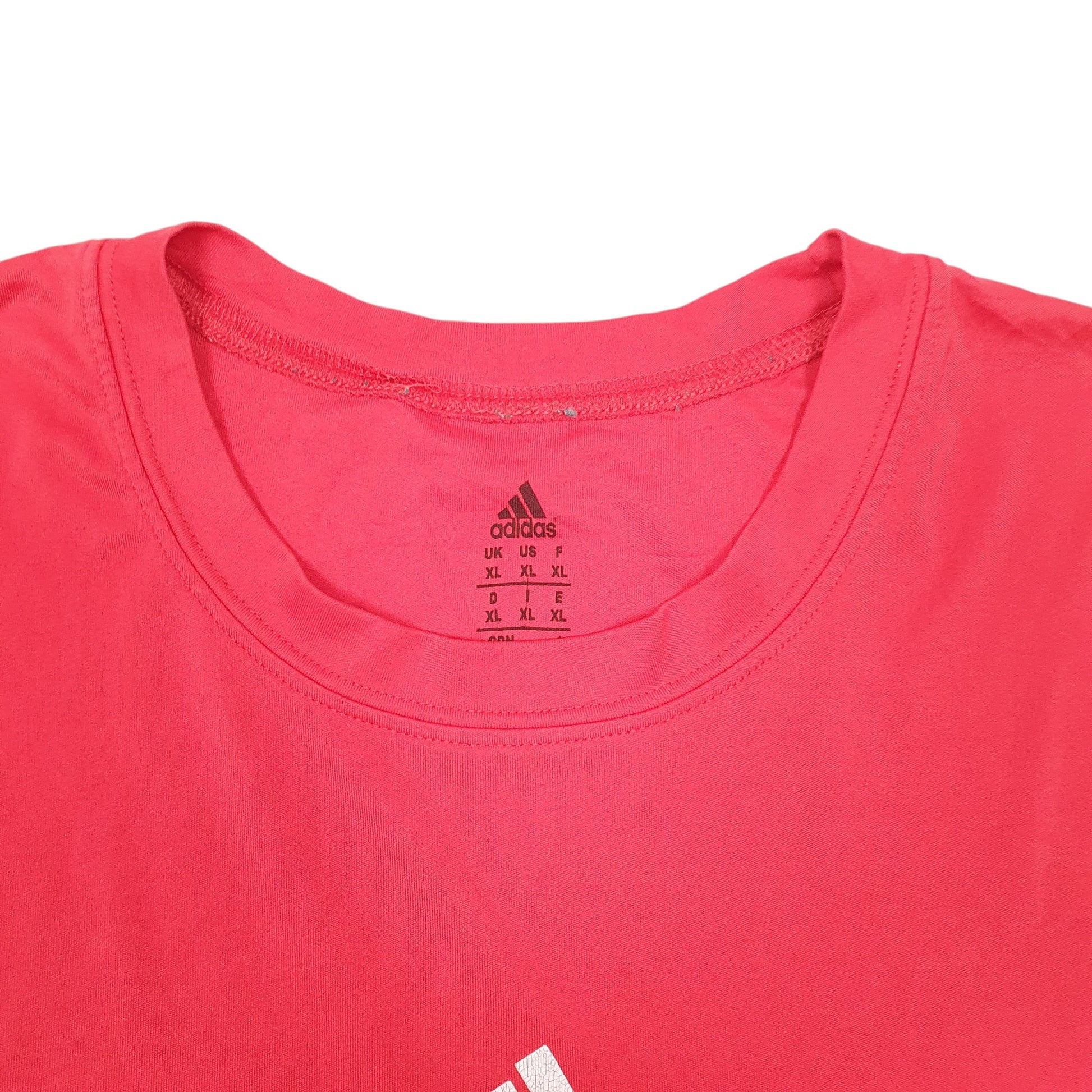 Mens Red Adidas Michigan School Football USA Short Sleeve T Shirt