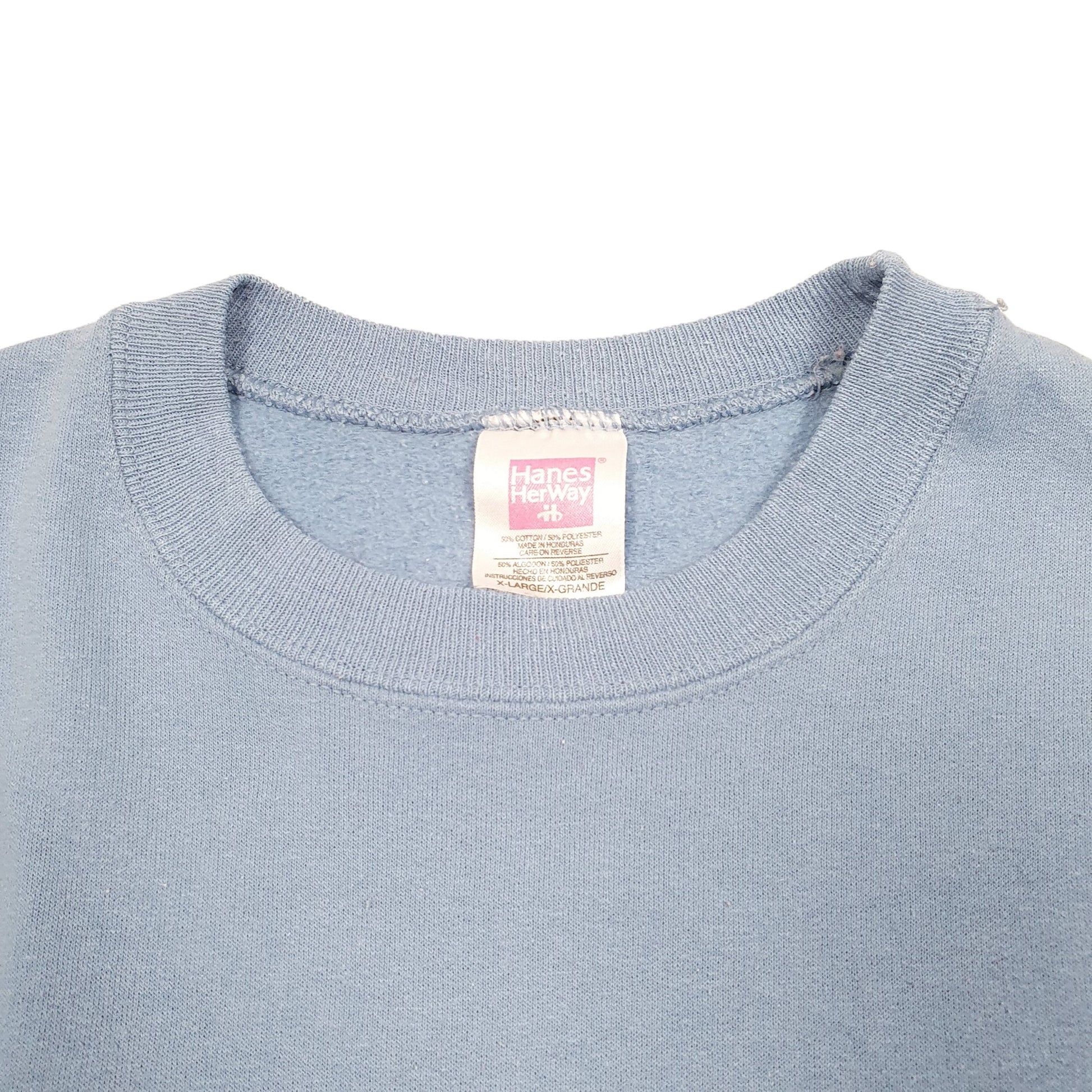 Womens Blue Hanes Her Way Vintage 90s Crewneck Jumper