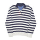 Mens White Nautica Knit Nautical Stripe Quarter Zip Jumper