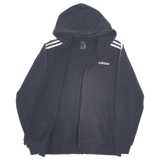 Mens Black Adidas  Full Zip Jumper