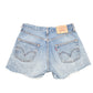 Womens Blue Levis 501 Jorts Studded Hot Pants Festival Rock Disressed Denim Shorts