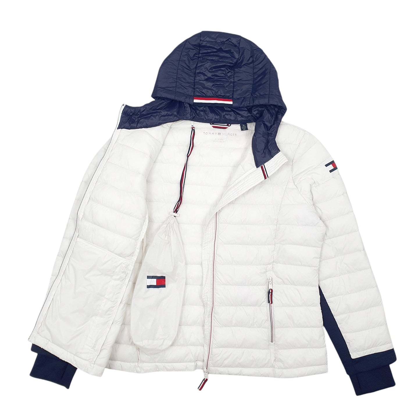 Womens White Tommy Hilfiger Packable Lightweight  Coat