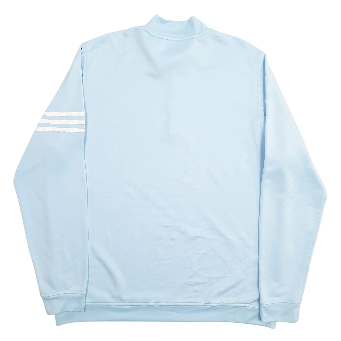 Mens Blue Adidas  Quarter Zip Jumper