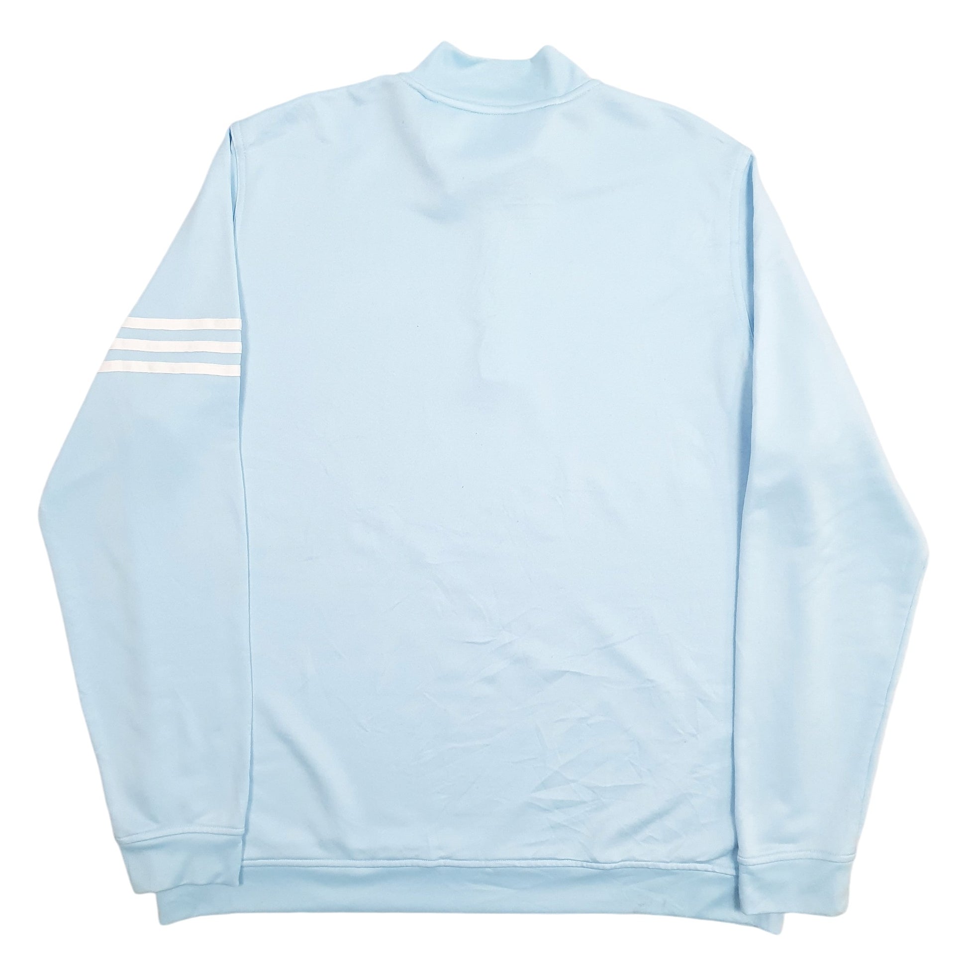 Mens Blue Adidas  Quarter Zip Jumper