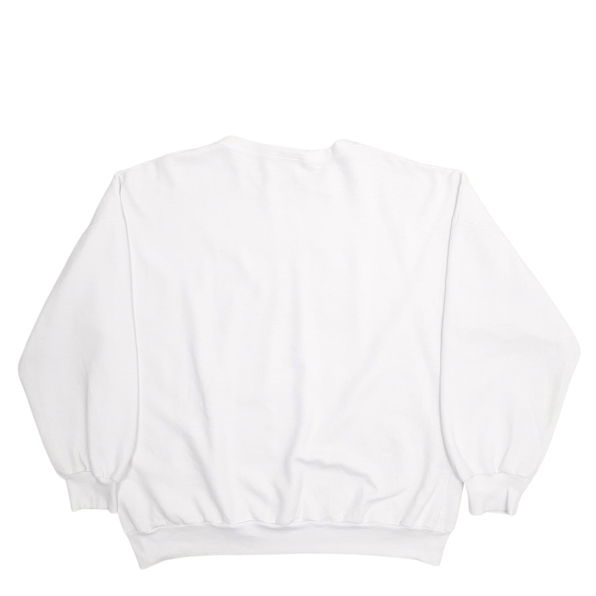 Mens White Oceanic Confederation Bridge Spellout Vintage 1990s Crewneck Jumper