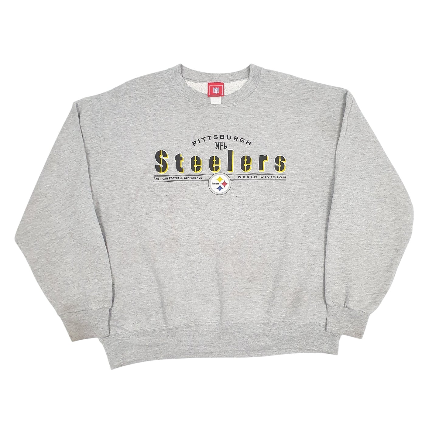 Mens Grey NFL Puttsburgh Steelers Crewneck Jumper