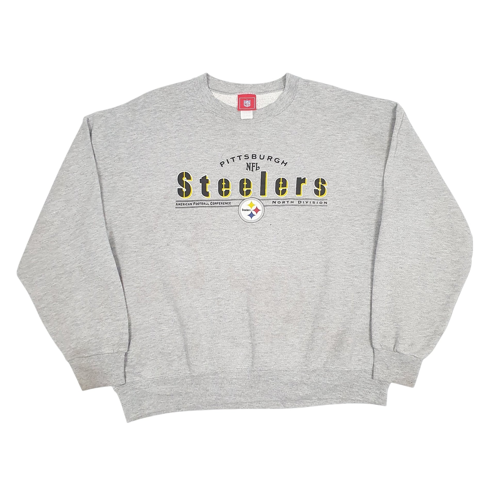 Mens Grey NFL Puttsburgh Steelers Crewneck Jumper