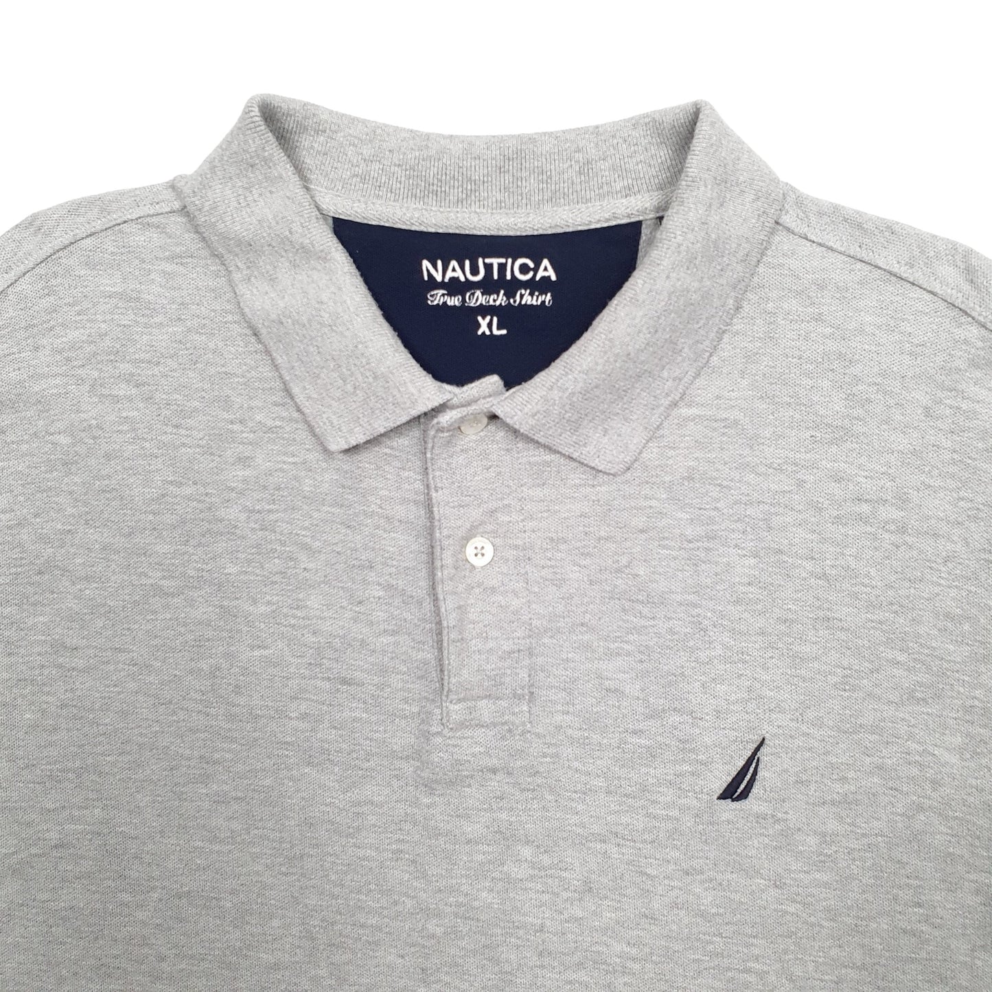 Mens Grey Nautica  Short Sleeve Polo Shirt