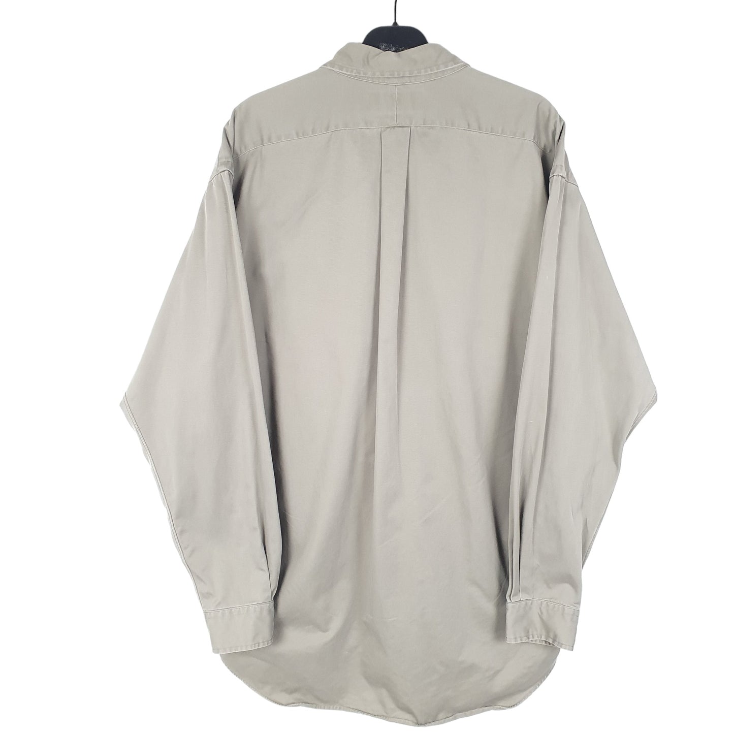 Mens Khaki Ralph Lauren Oxford Long Sleeve Shirt