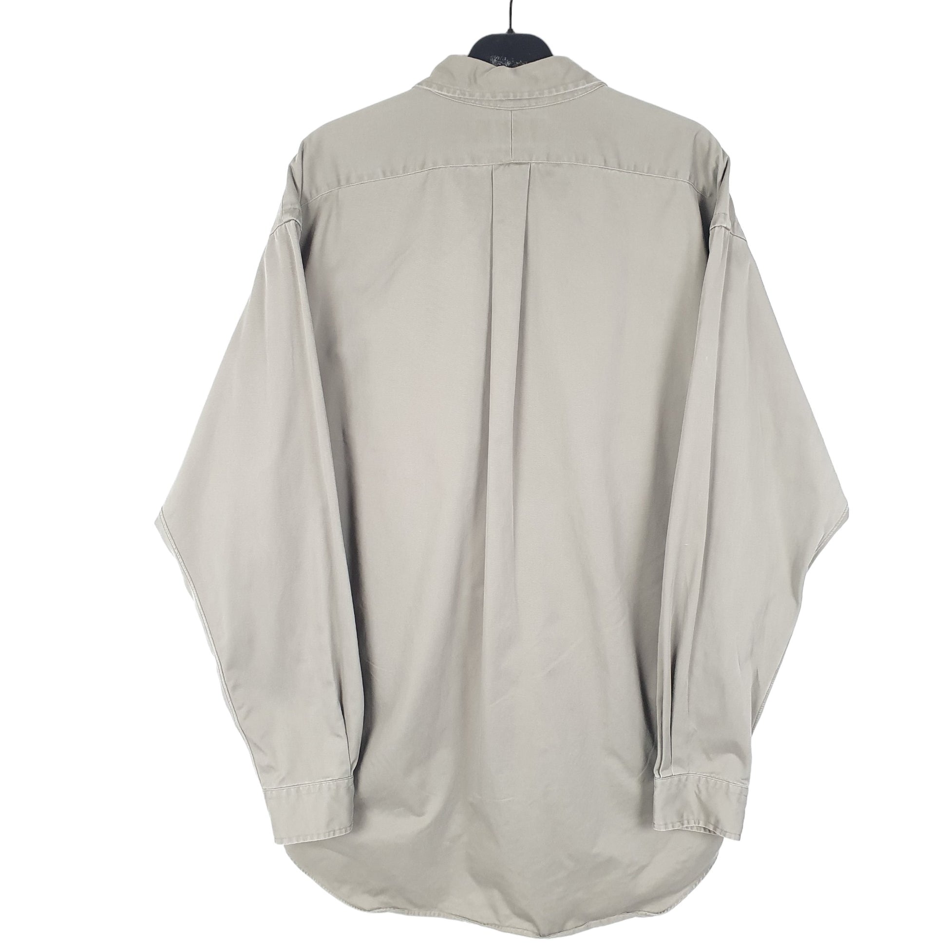 Mens Khaki Ralph Lauren Oxford Long Sleeve Shirt
