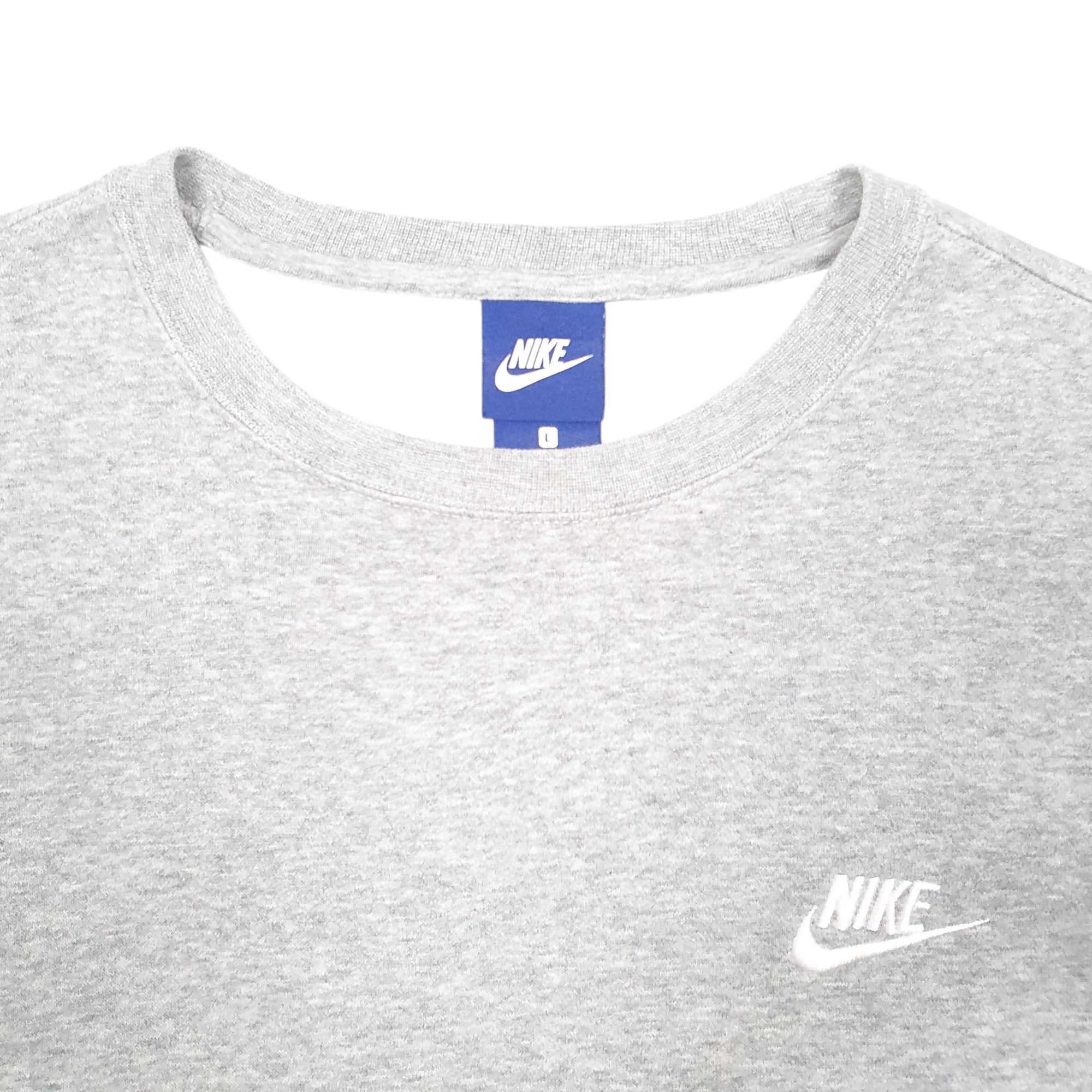 Mens Nike Grey Crewneck Swoosh Jumper L Bundl Clothing