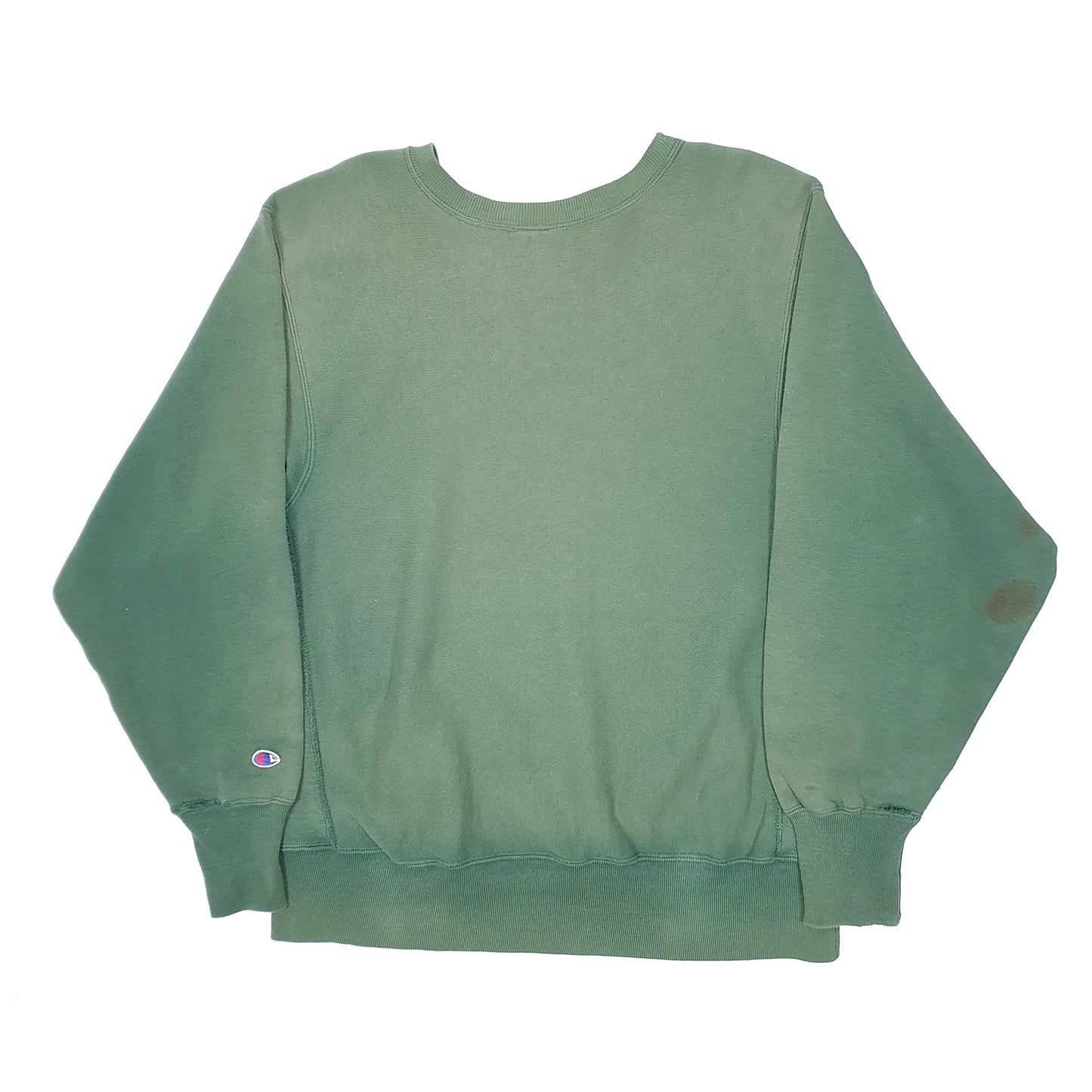 Mens Green Champion Vintage 1980s 90s Made In USA Reverse Weave Crewneck Jumper