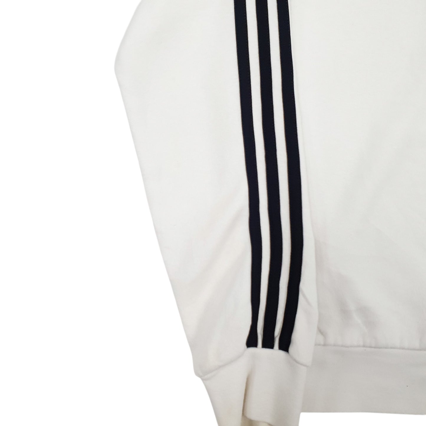 Mens White Adidas Spellout Hoodie Jumper