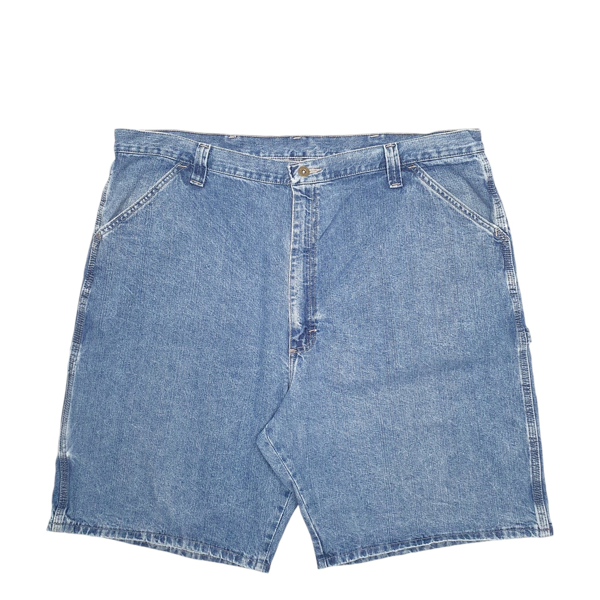 Mens Blue Wrangler Denim Jeans Jorts Carpenter Shorts