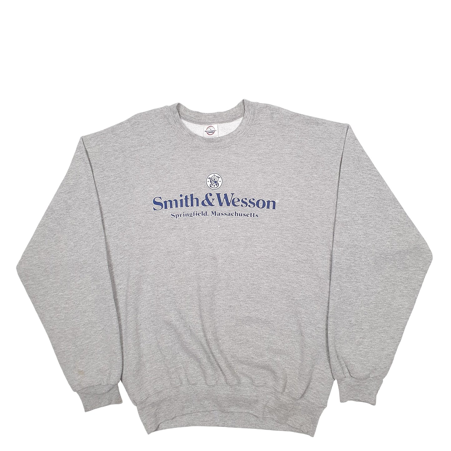 Mens Grey Delta Smith & Wesson Springfield Massachusetts Guns Crewneck Jumper