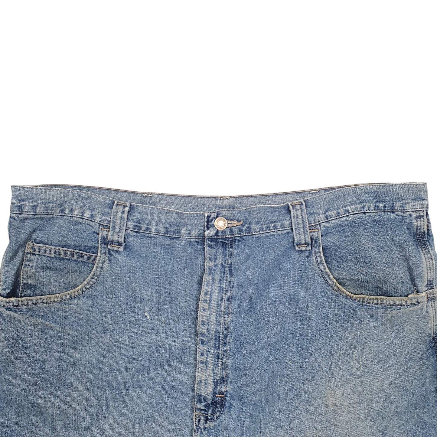 Mens Blue Wrangler Denim Jeans Jorts Carpenter Denim Shorts