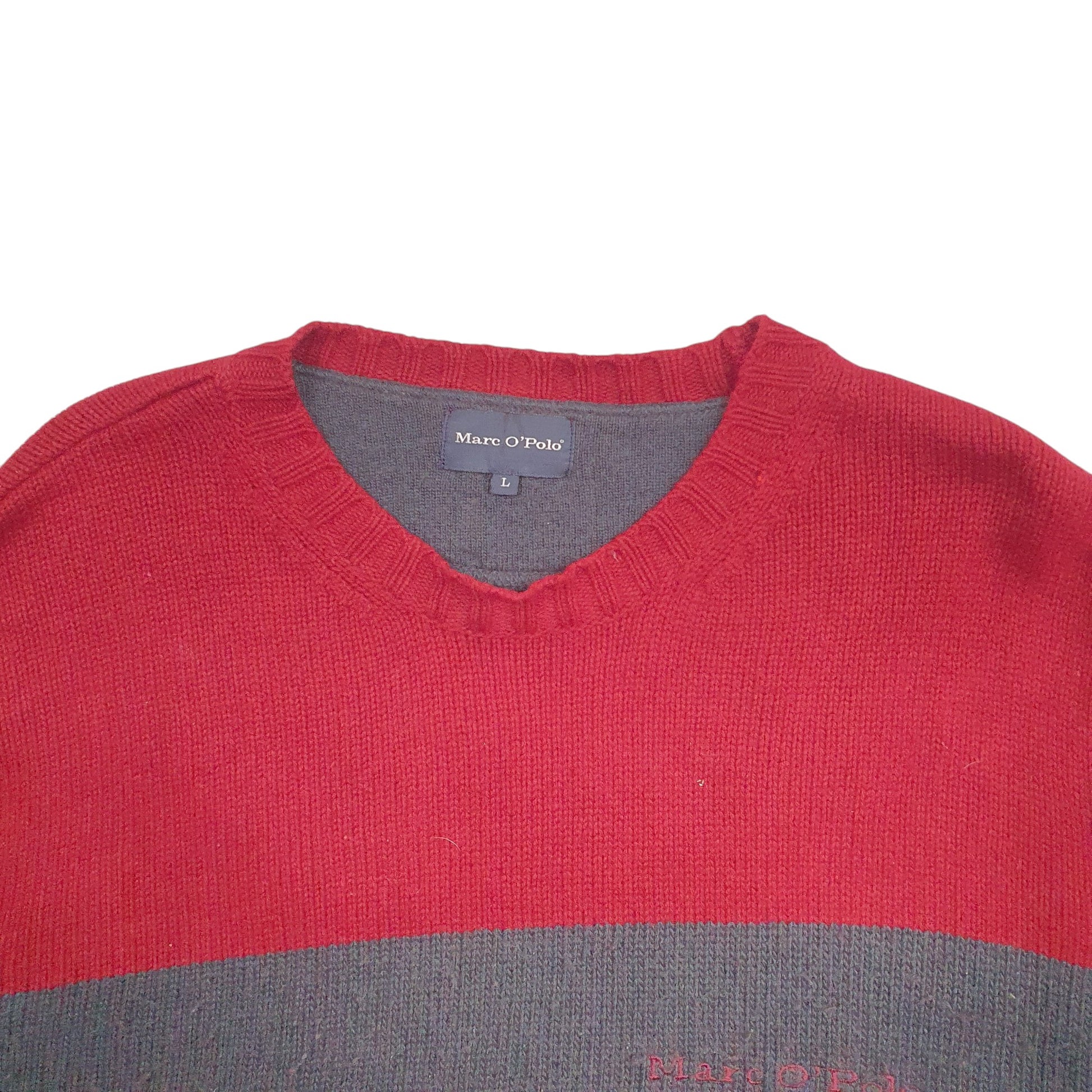 Mens Red Marc O Polo Knit Crewneck Jumper