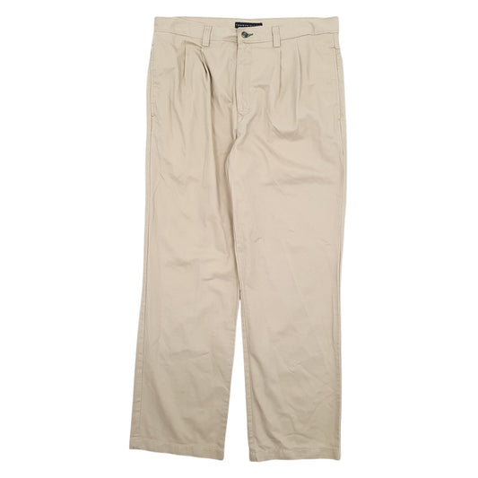 Mens Beige Tommy Hilfiger Double Pleated Chino Trousers