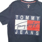 Mens Navy Tommy Hilfiger Jeans Spellout Box Logo Short Sleeve T Shirt
